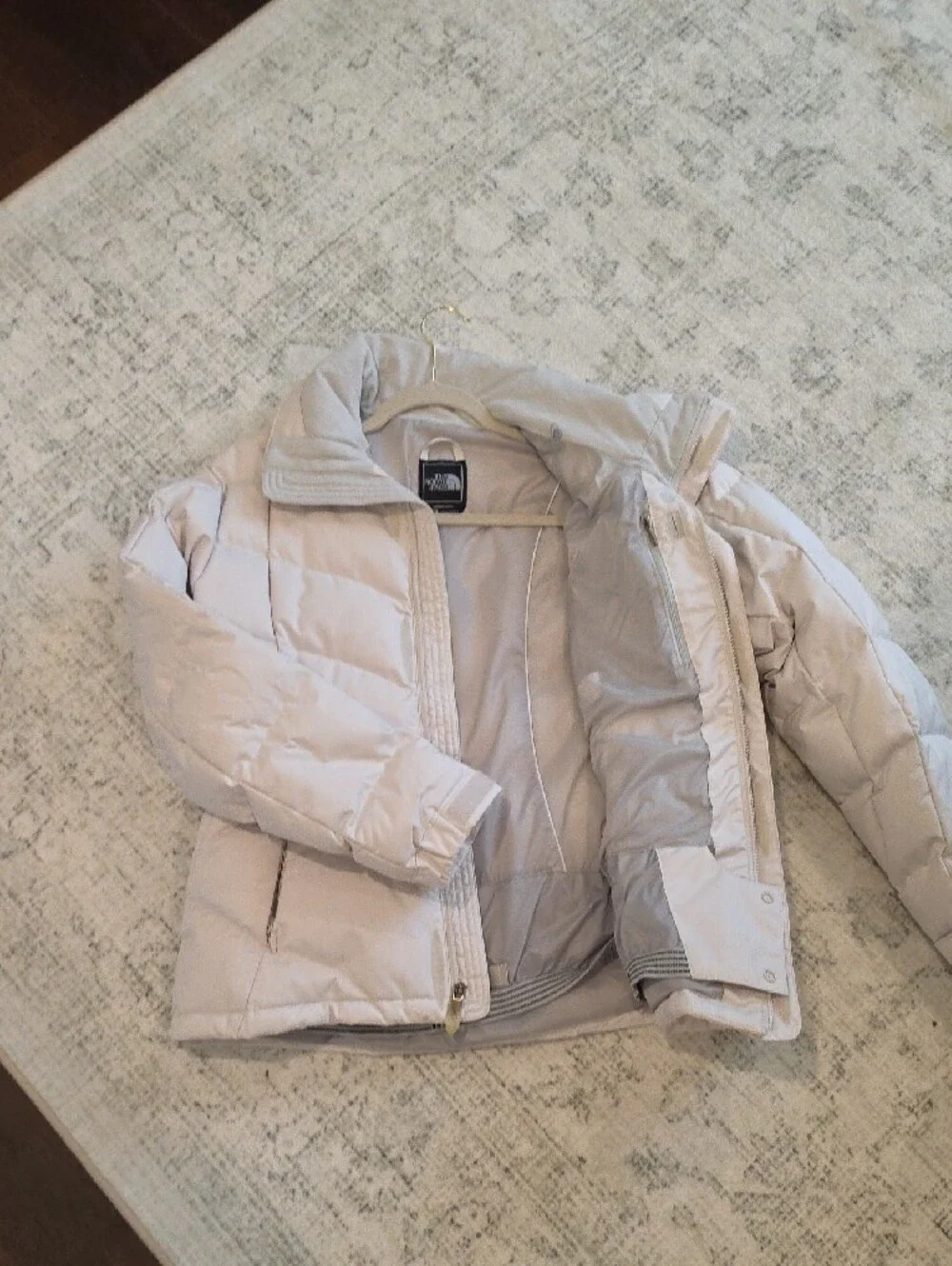 The North Face Women's Light Beige Quilted Puffer Jacket
